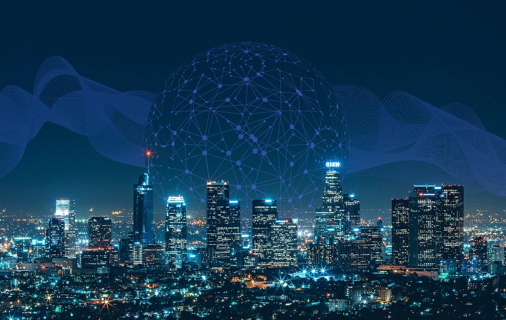 Smart city infrastructure with autonomous vehicles and IoT sensors